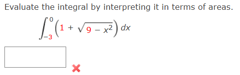 Evaluate the integral by interpreting it in terms