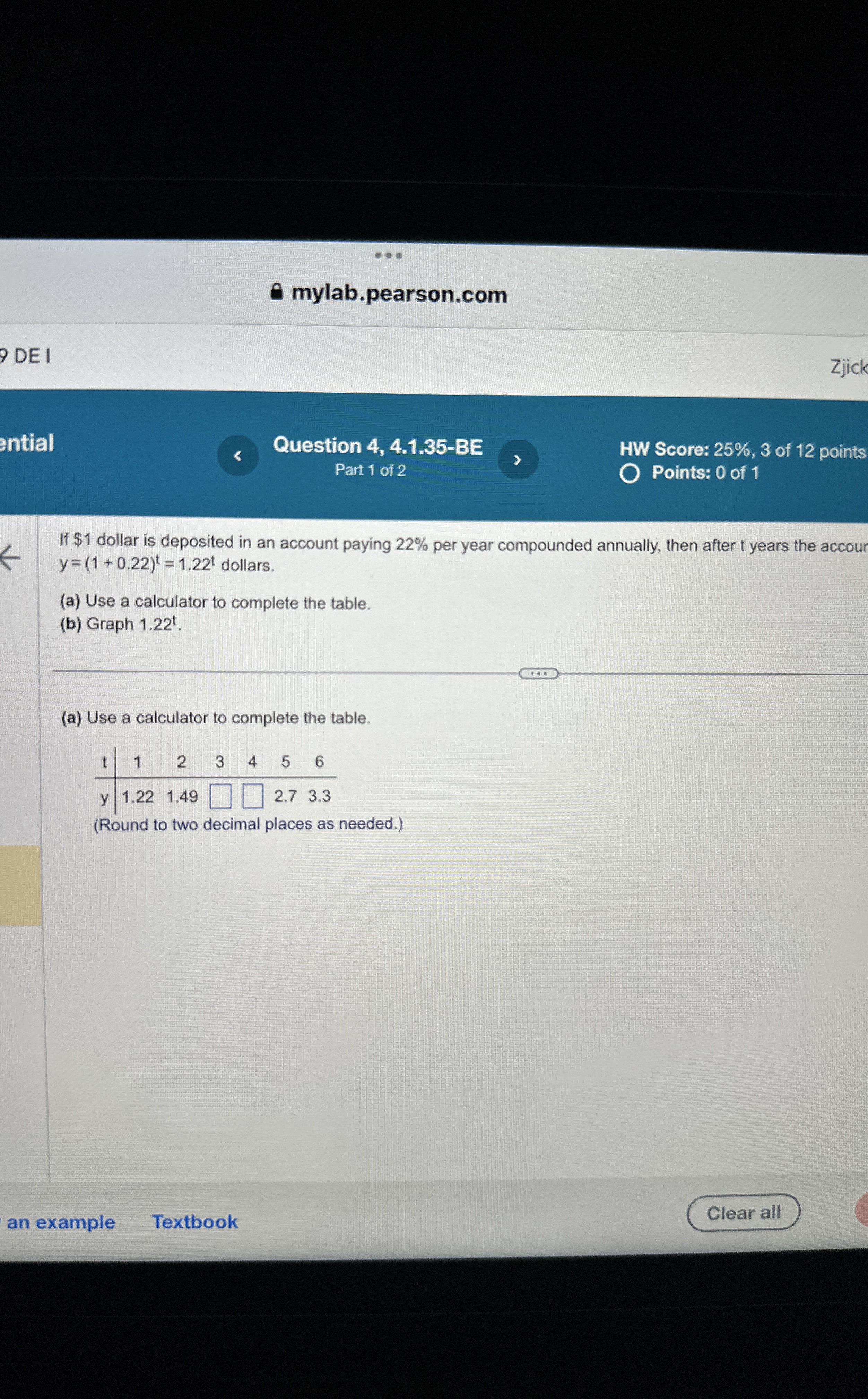 mylab.pearson.com 9 DEI Zjick ntial Question 4 ,