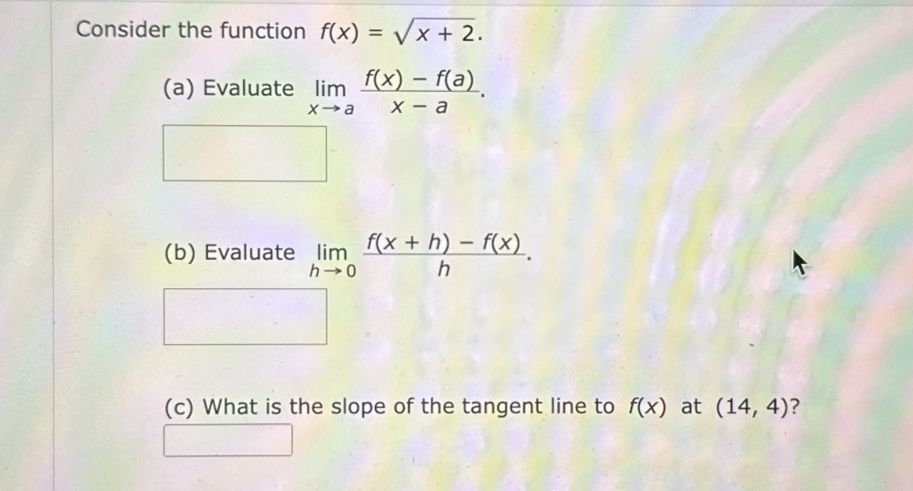 Consider the function f ( x ) = x 2 2 . ( a )