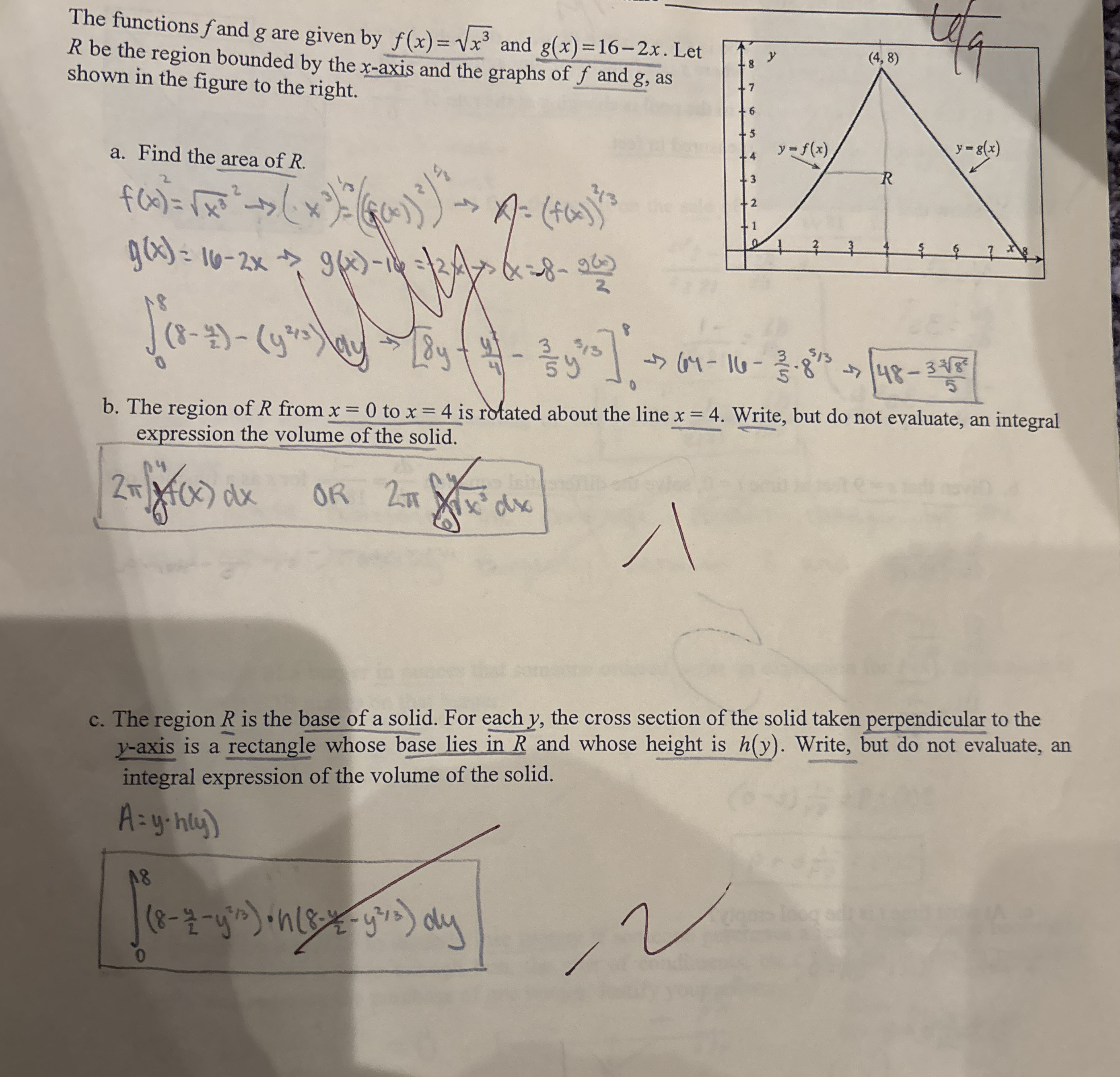 The functions f and g are given by f ( x ) = x 3