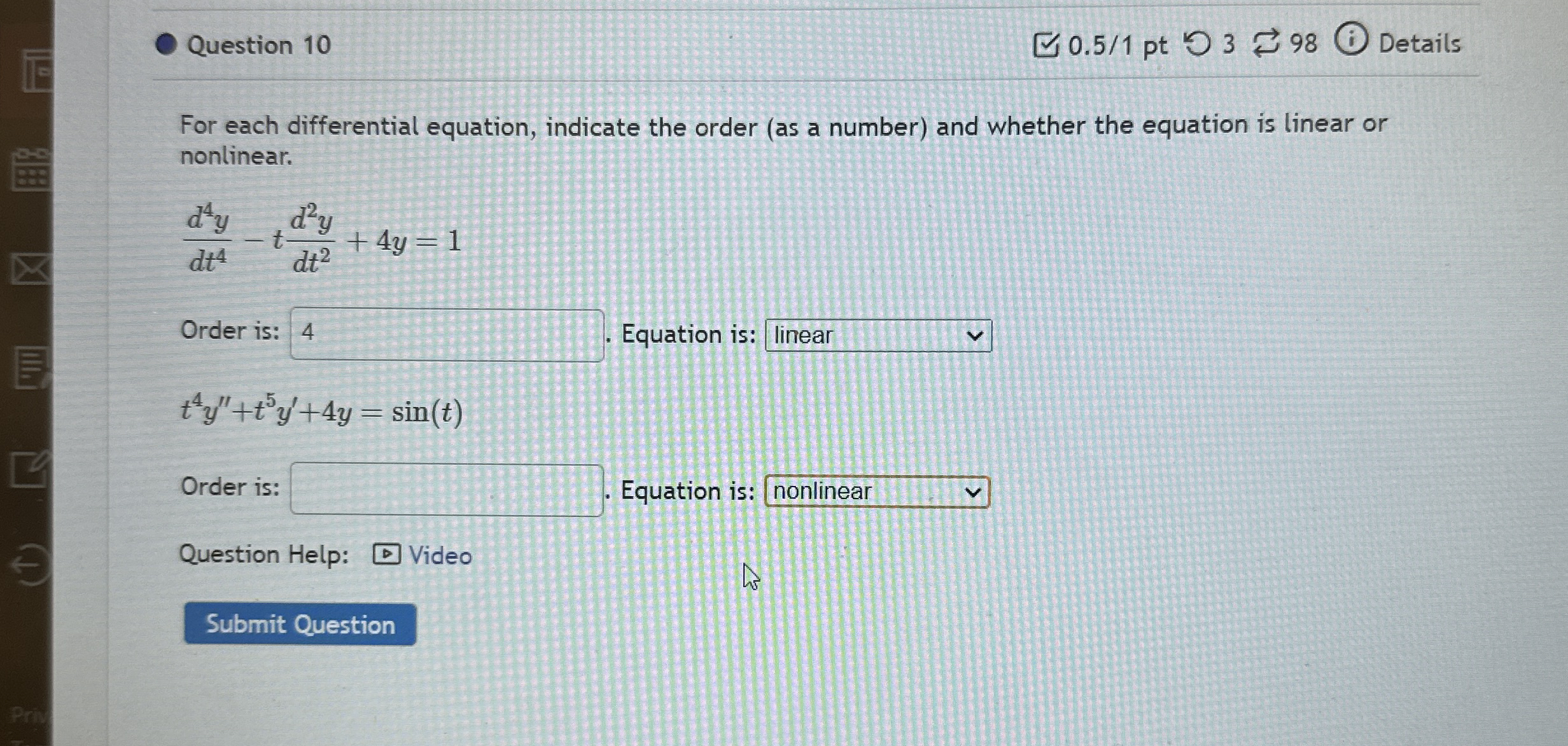 Question 1 0 0 . 5 1 p t 3 9 8 Details For each
