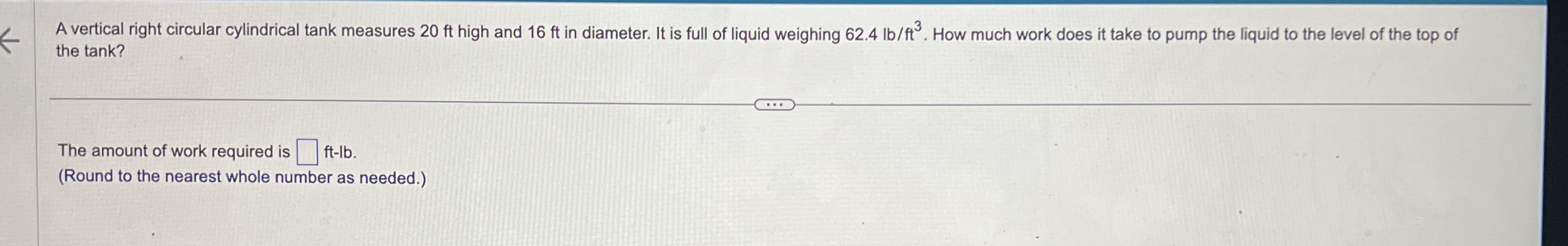 A vertical right circular cylindrical tank