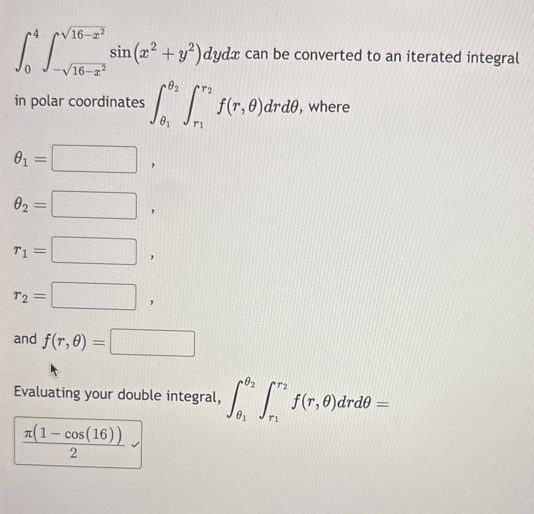1 ) . Find the area of the region bounded by y =