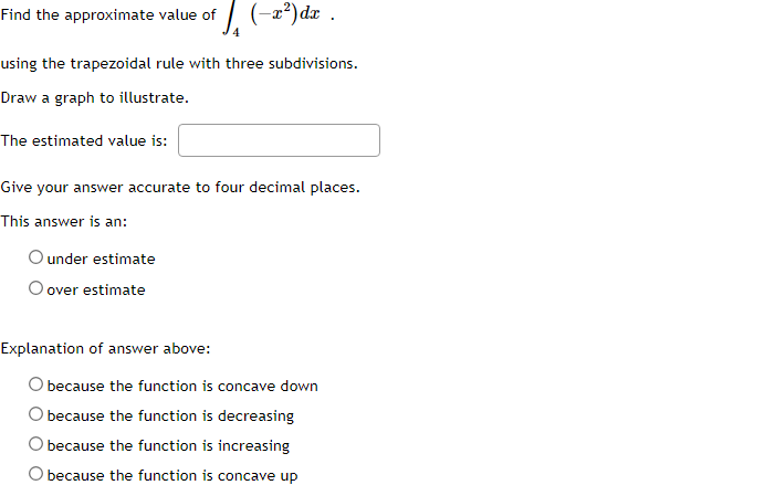 Find the approximate value of \ ( \ int _ { 4 } \