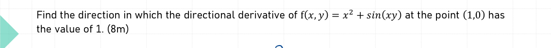 Find the direction in which the directional