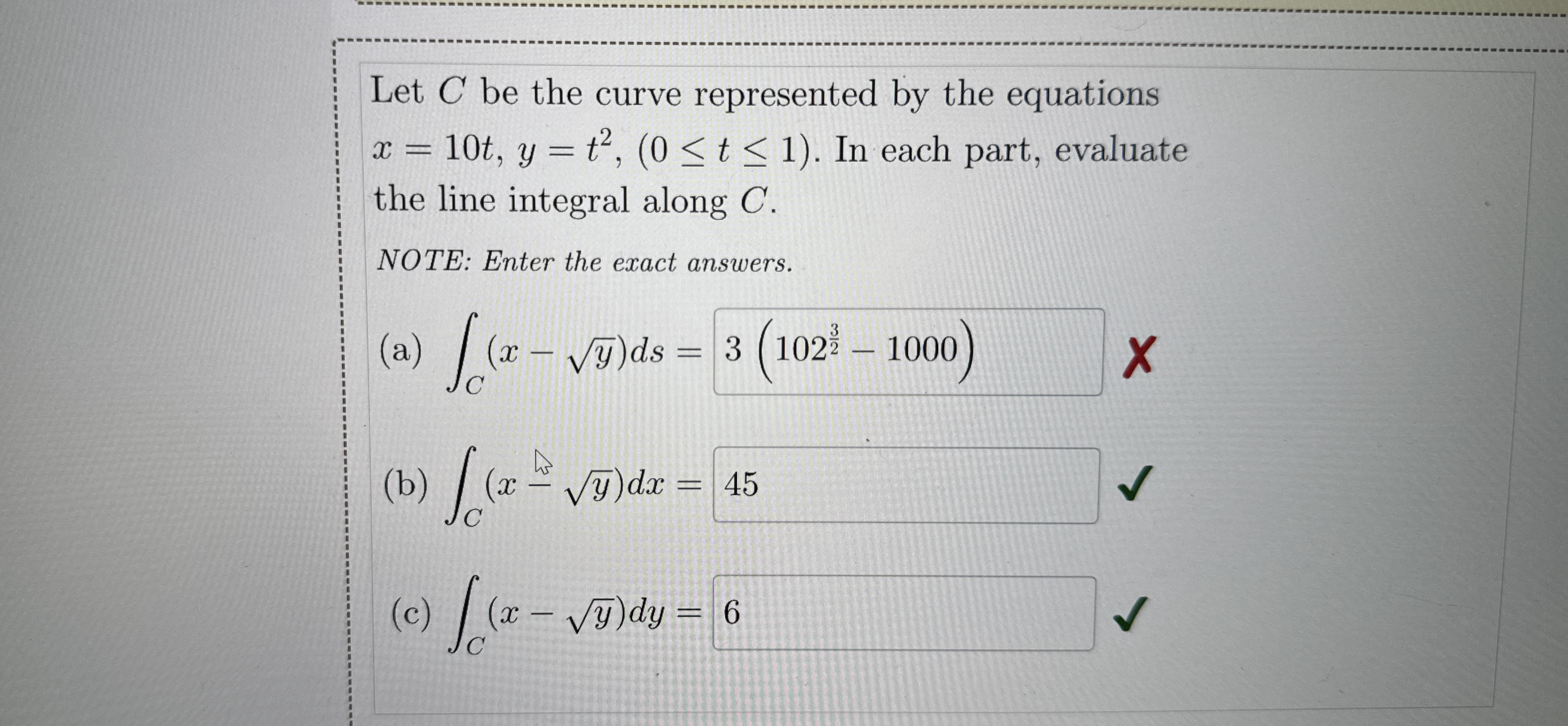 Let C be the curve represented by the equations