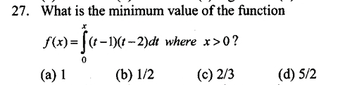 What is the minimum value of the function f ( x )