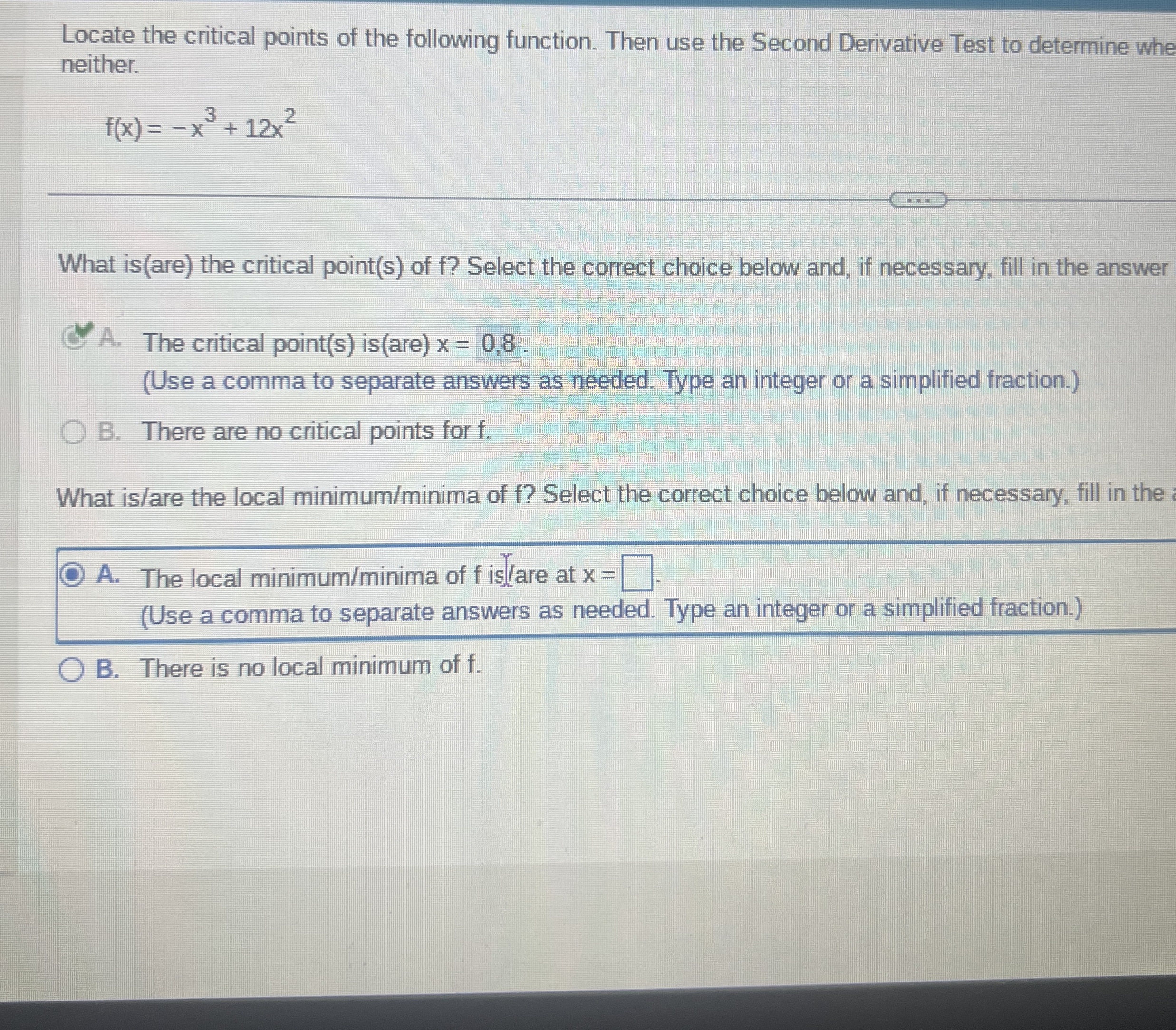 Locate the critical points of the following