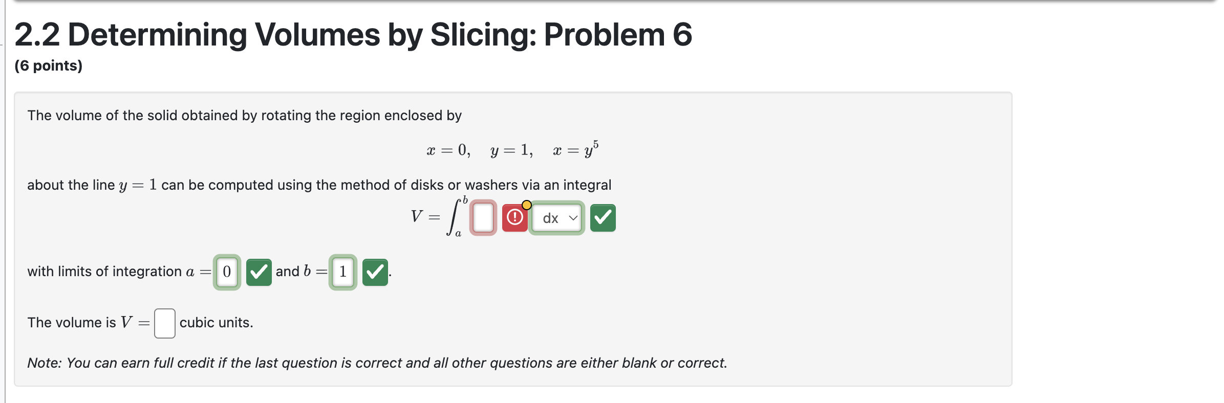 2 . 2 Determining Volumes by Slicing: Problem 6 (