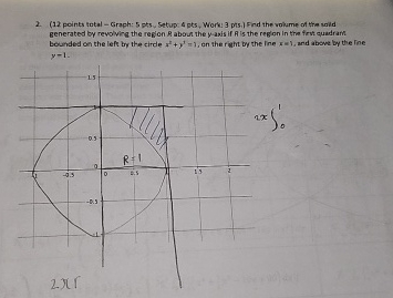 Find the volume of the said generated by