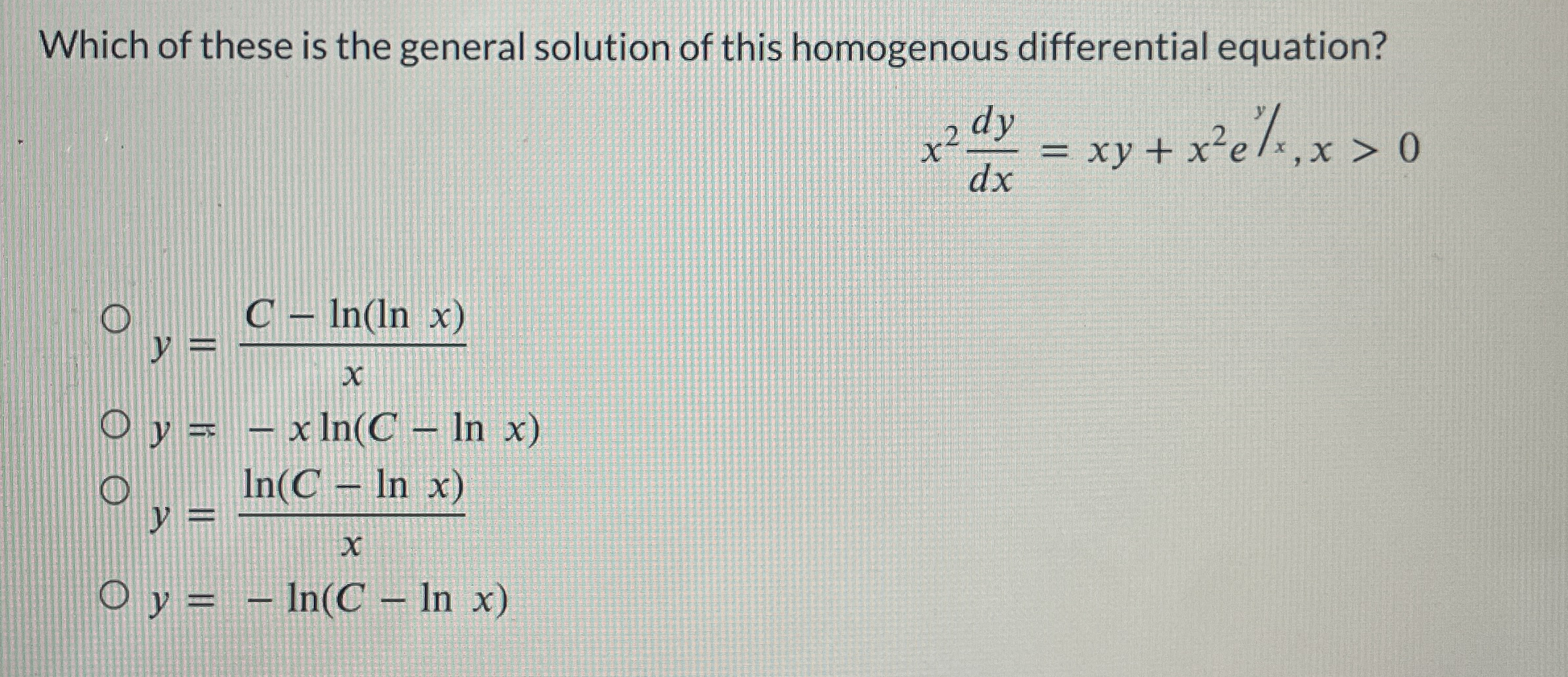 Which of these is the general solution of this