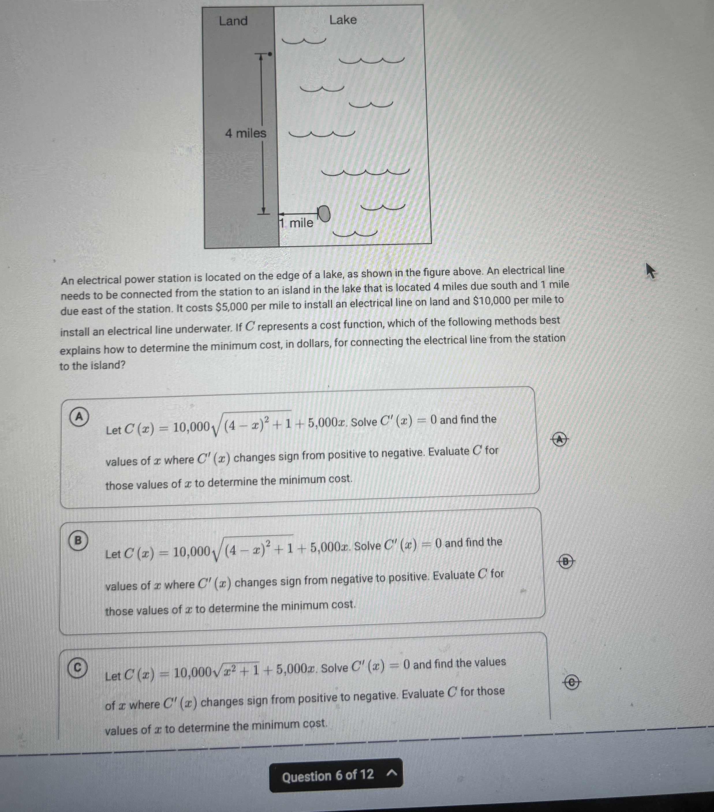 An electrical power station is located on the