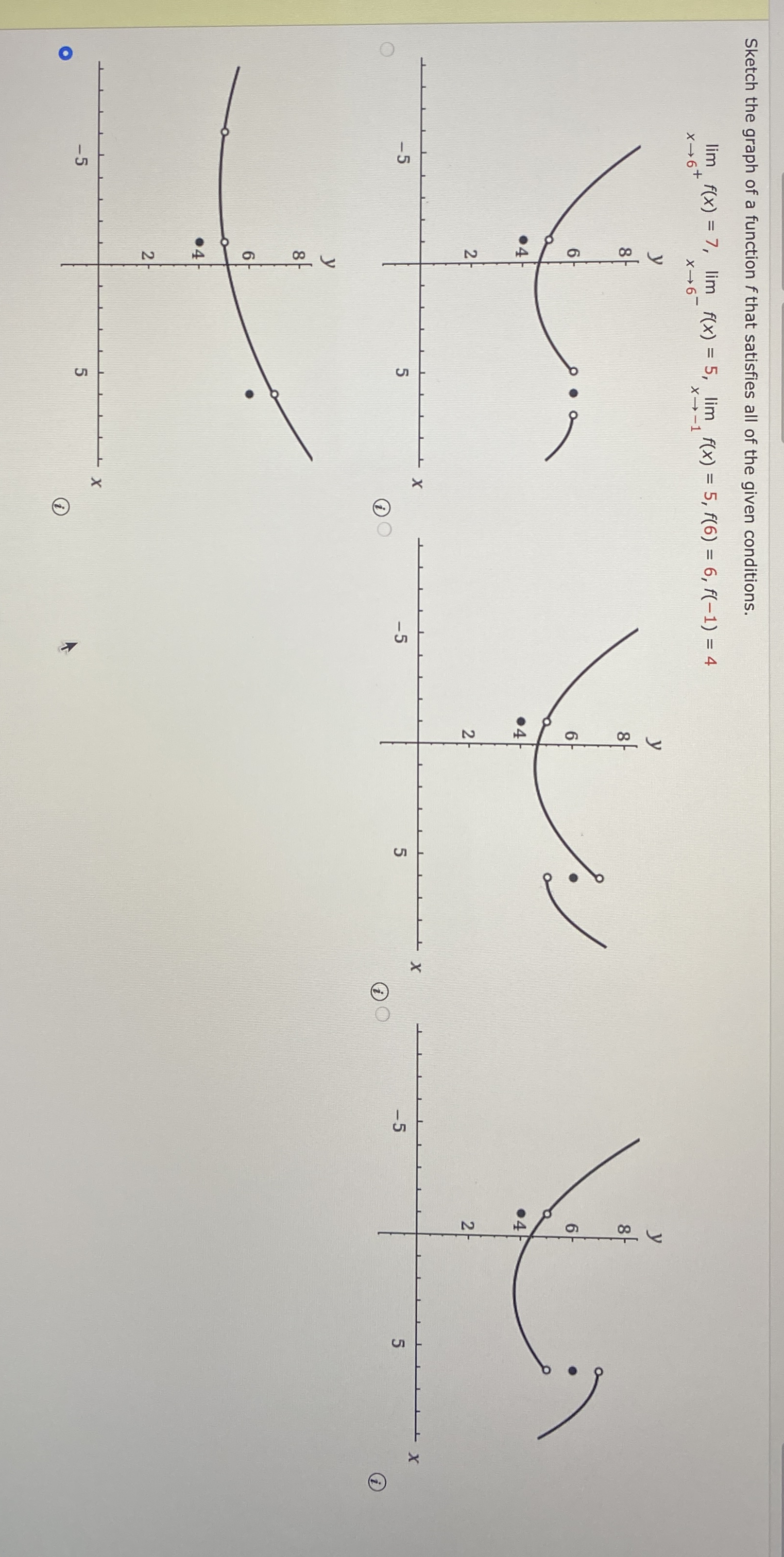 Sketch the graph of a function f that satisfies