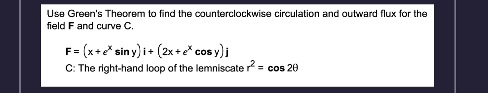 Use Green's Theorem to find the counterclockwise