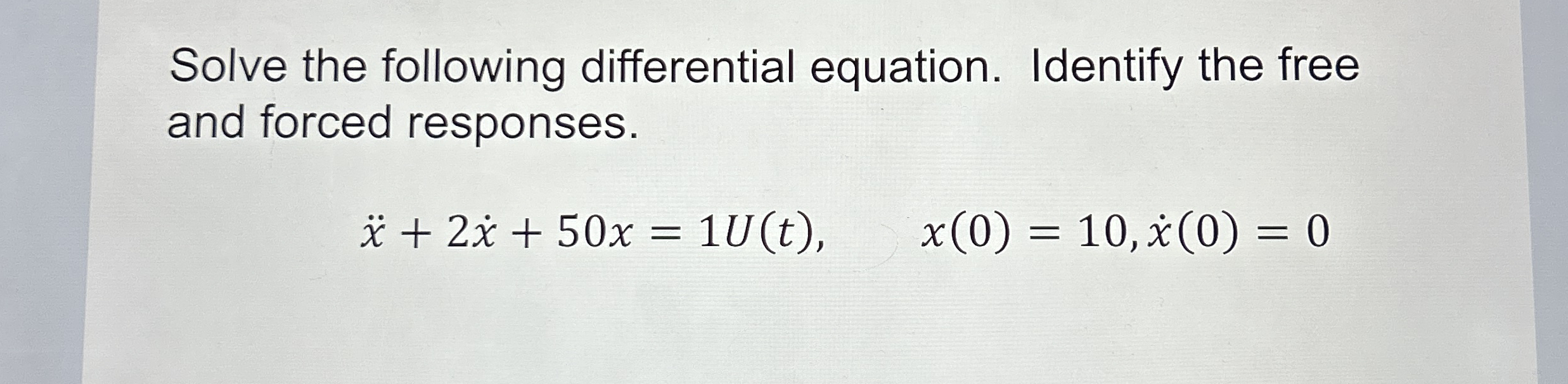 Solve the following differential equation.