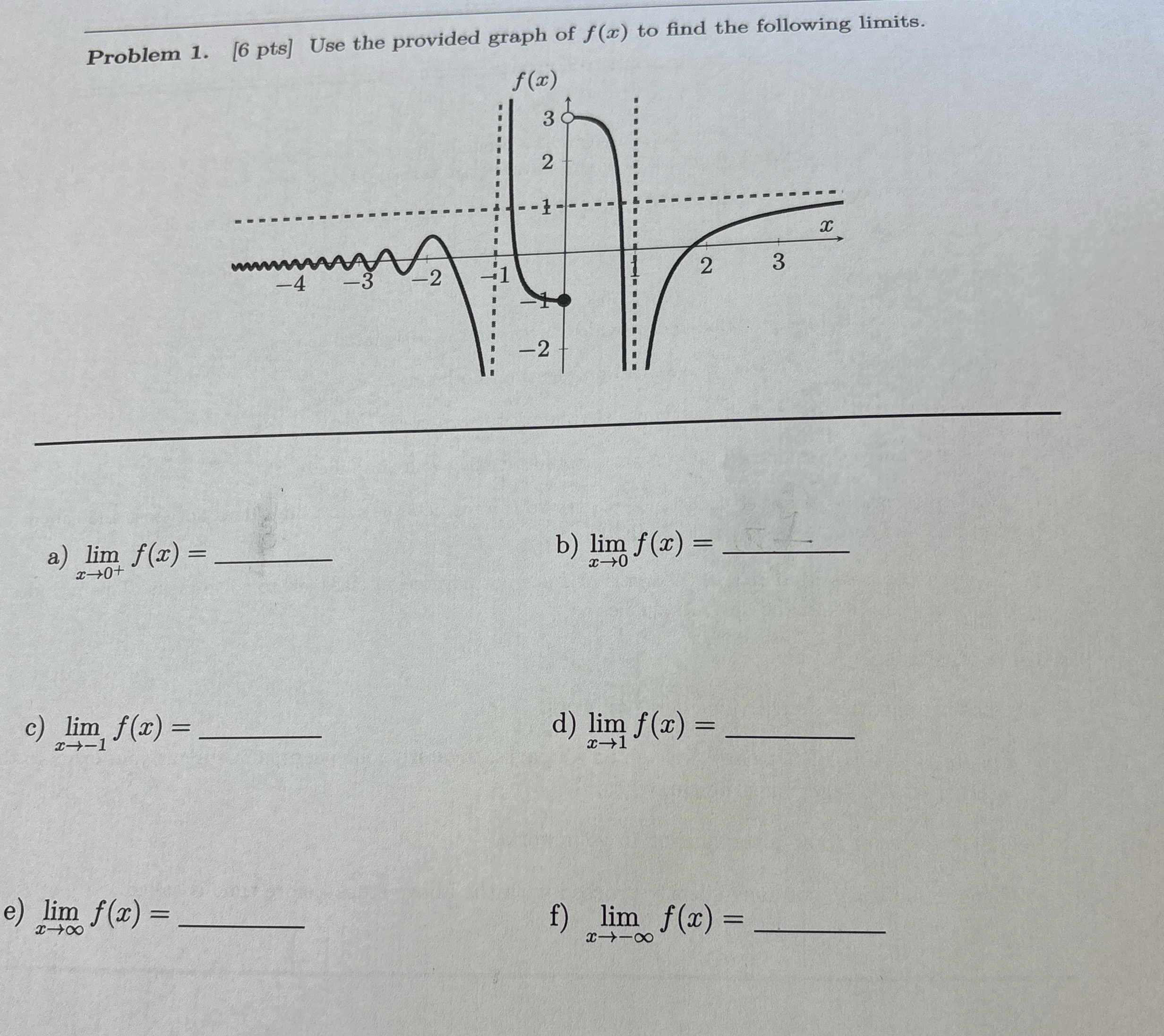 How to solve Problem 1 . [ 6 pts ] Use the