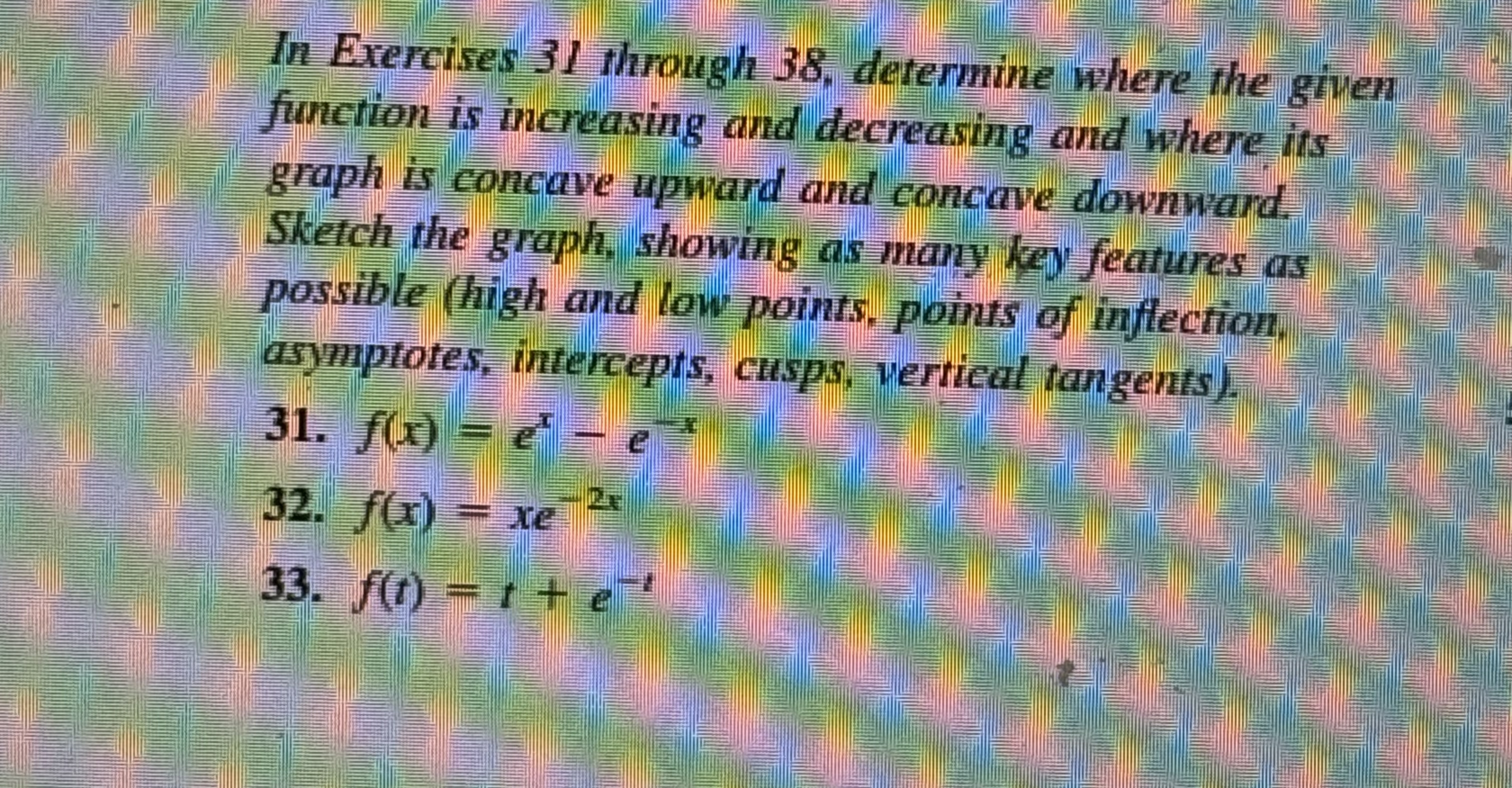 In Exercises 3 1 through 3 8 , determine where