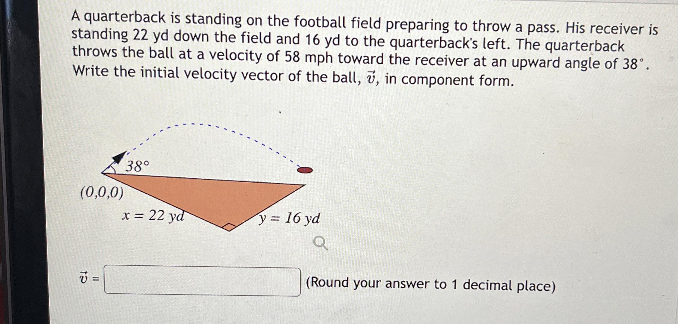 A quarterback is standing on the football field