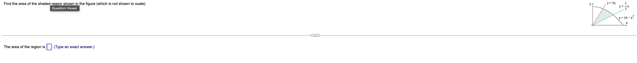 Find the area of the shaded region shown in the
