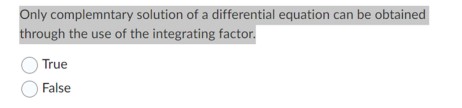 Only complemntary solution of a differential