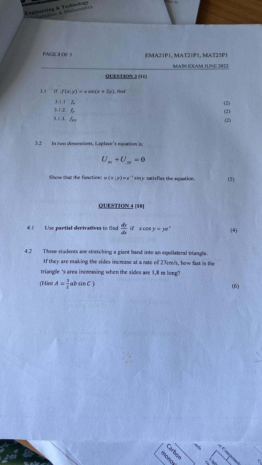Engineering & Technology PAGE 3 OF 5 EMA 2 1 P 1