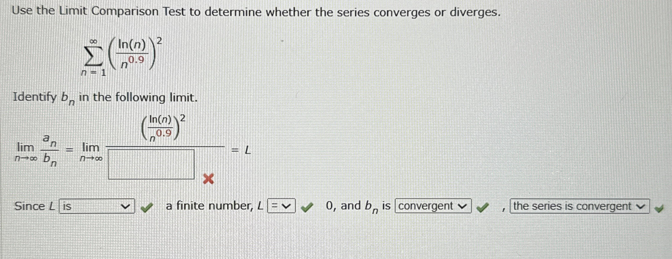 Use the Limit Comparison Test to determine