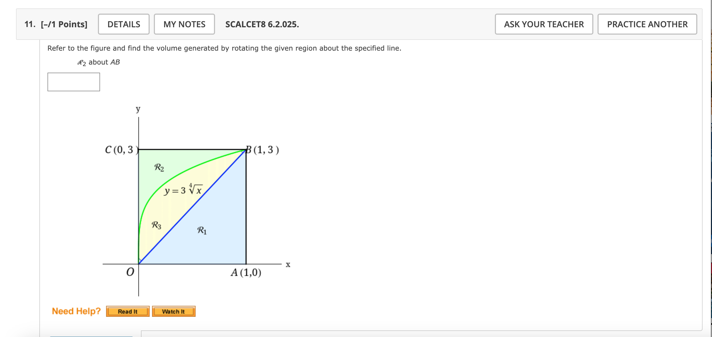 [ ( - ) / ( 1 ) Points ] SCALCET 8 6 . 2 . 0 2 5