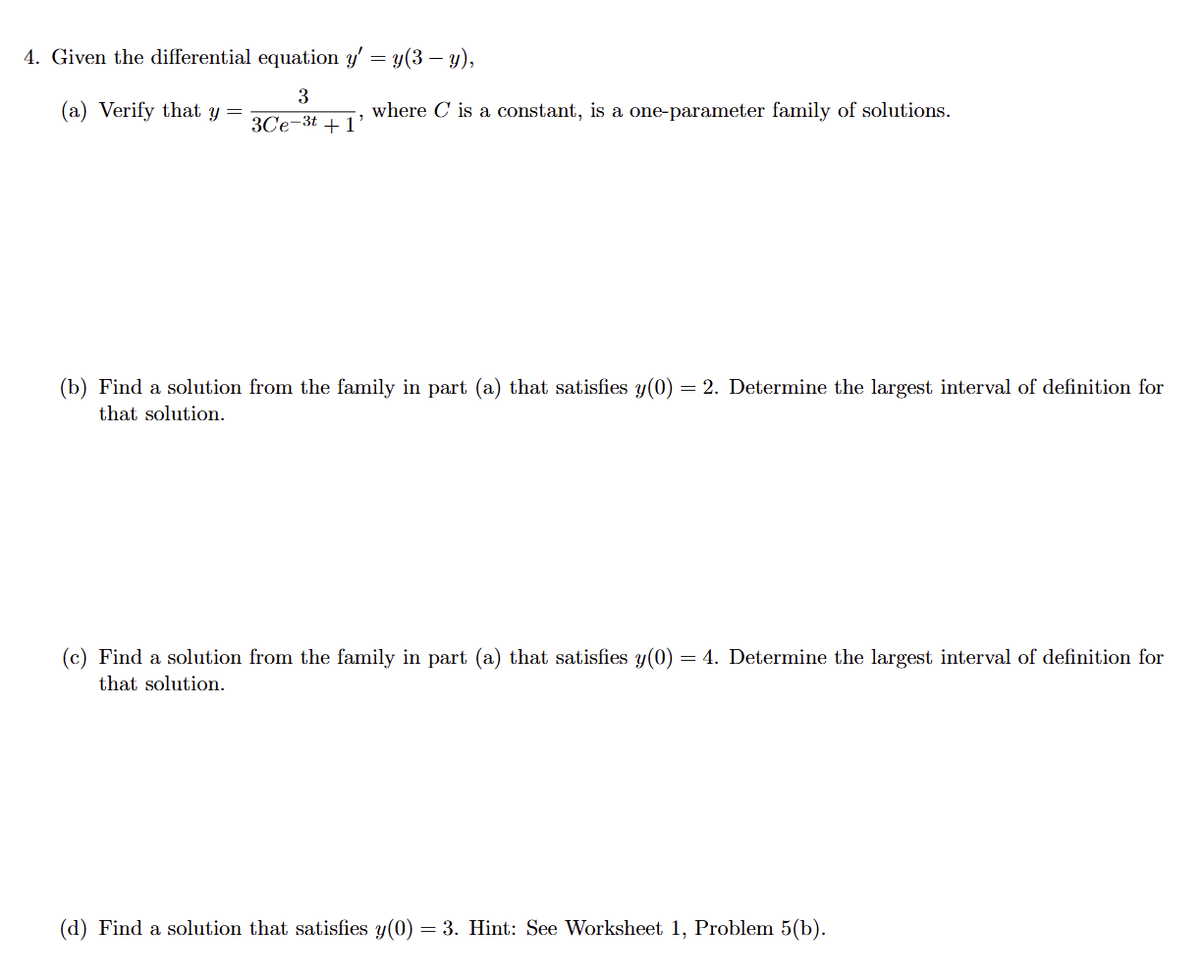 Given the differential equation y ^ ( ' ) = y ( 3