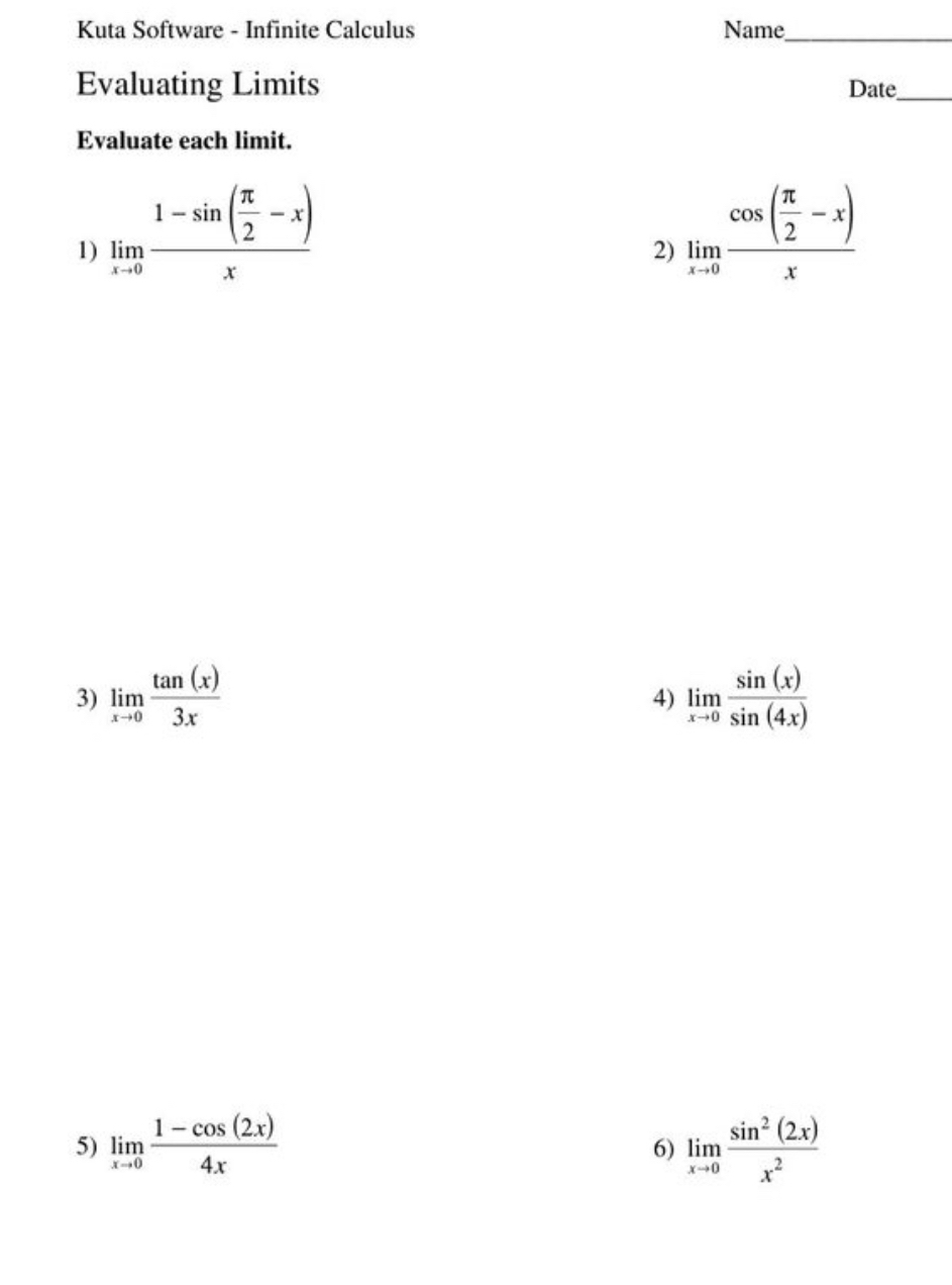 Kuta Software - Infinite Calculus Name q ,