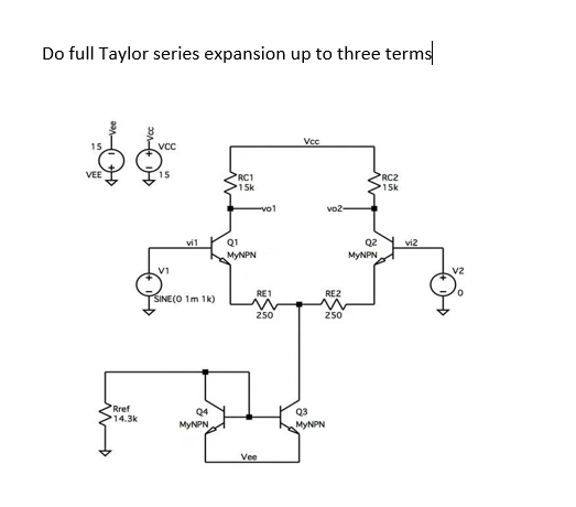 Do full Taylor series expansion up to three terms