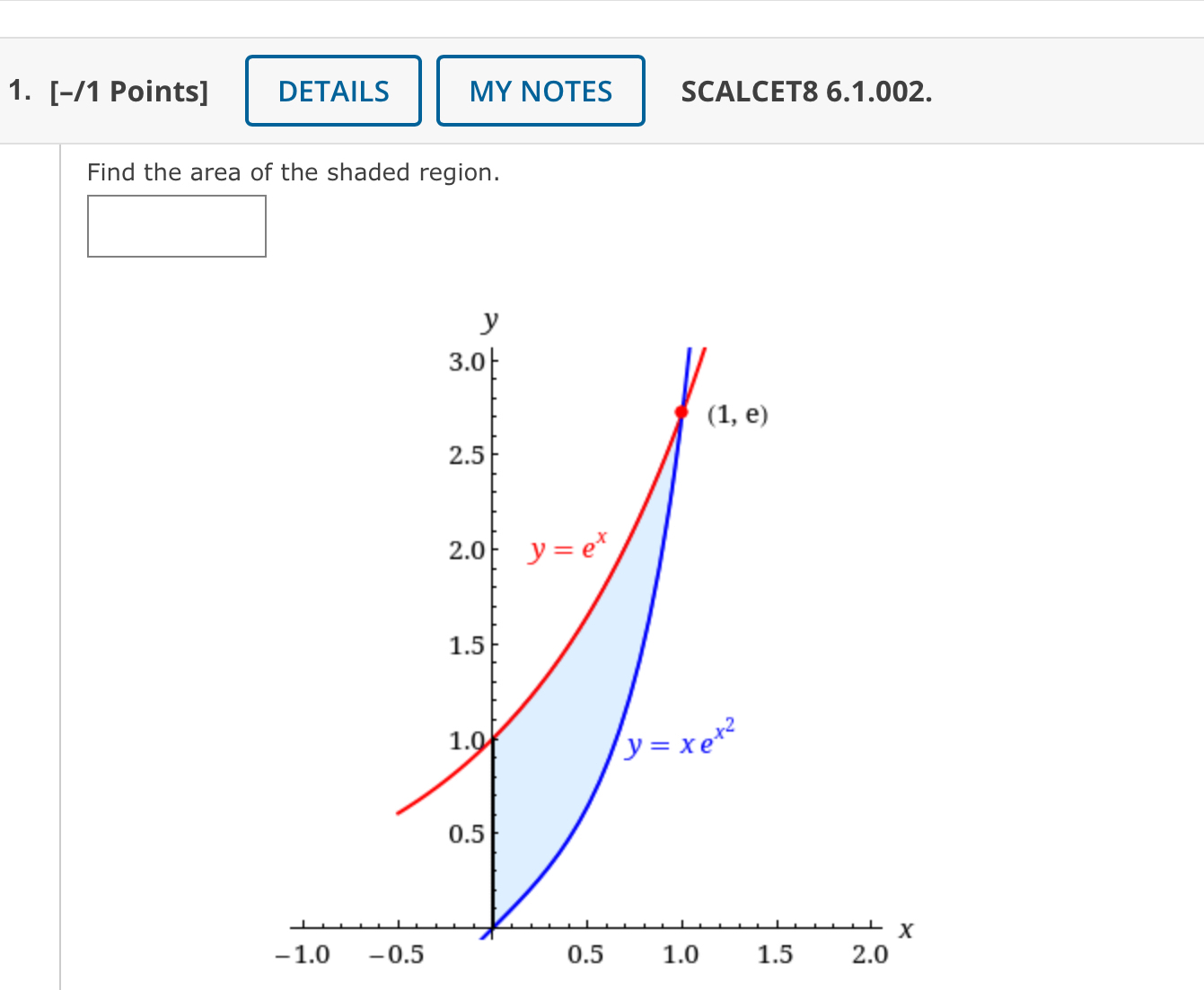 [ - / 1 Points ] SCALCET 8 6 . 1 . 0 0 2 . Find