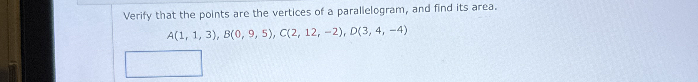 Verify that the points are the vertices of a