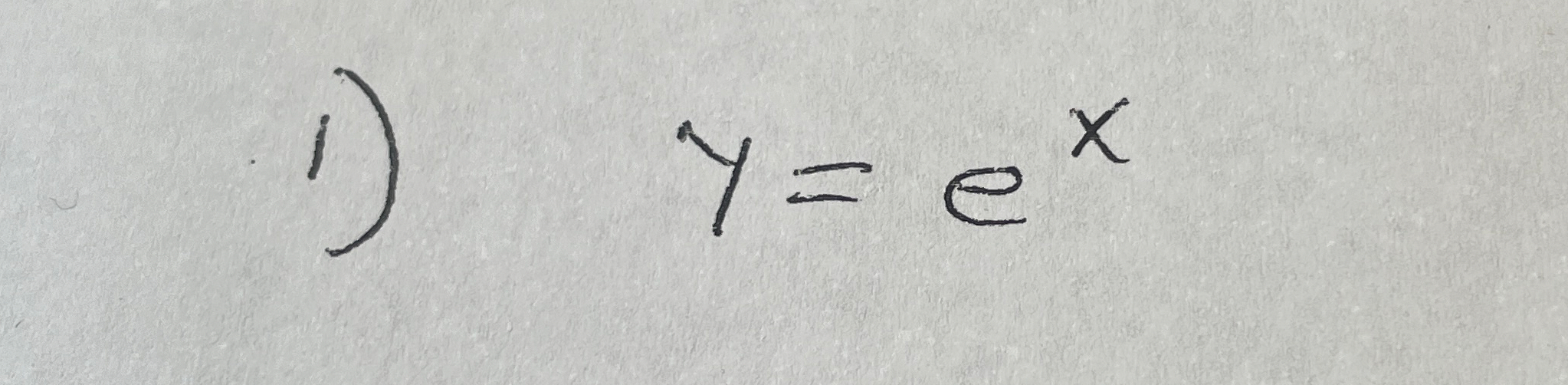 Using first principle y = e x