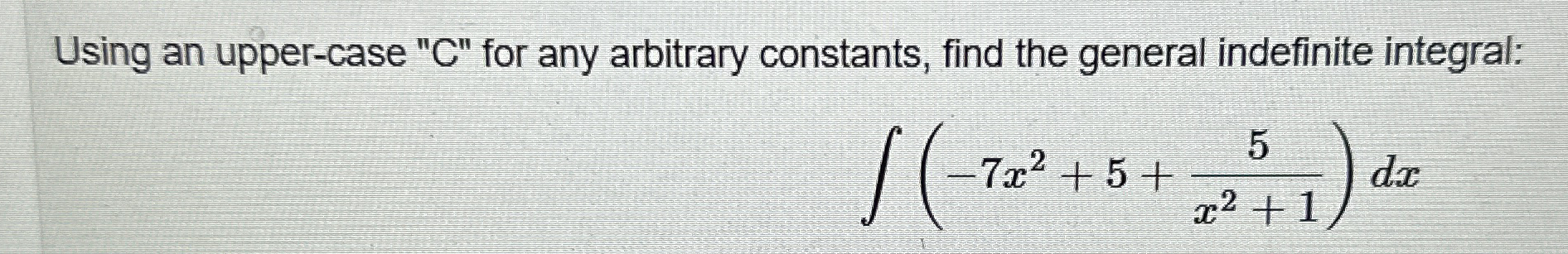 Using an upper - case " C " for any arbitrary