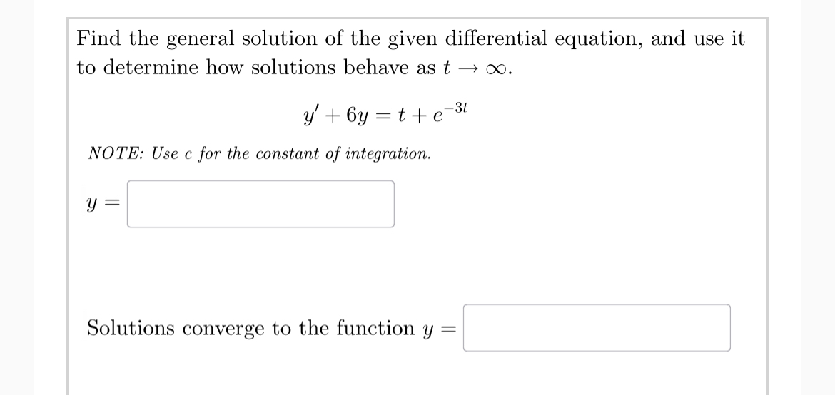 Find the general solution of the given