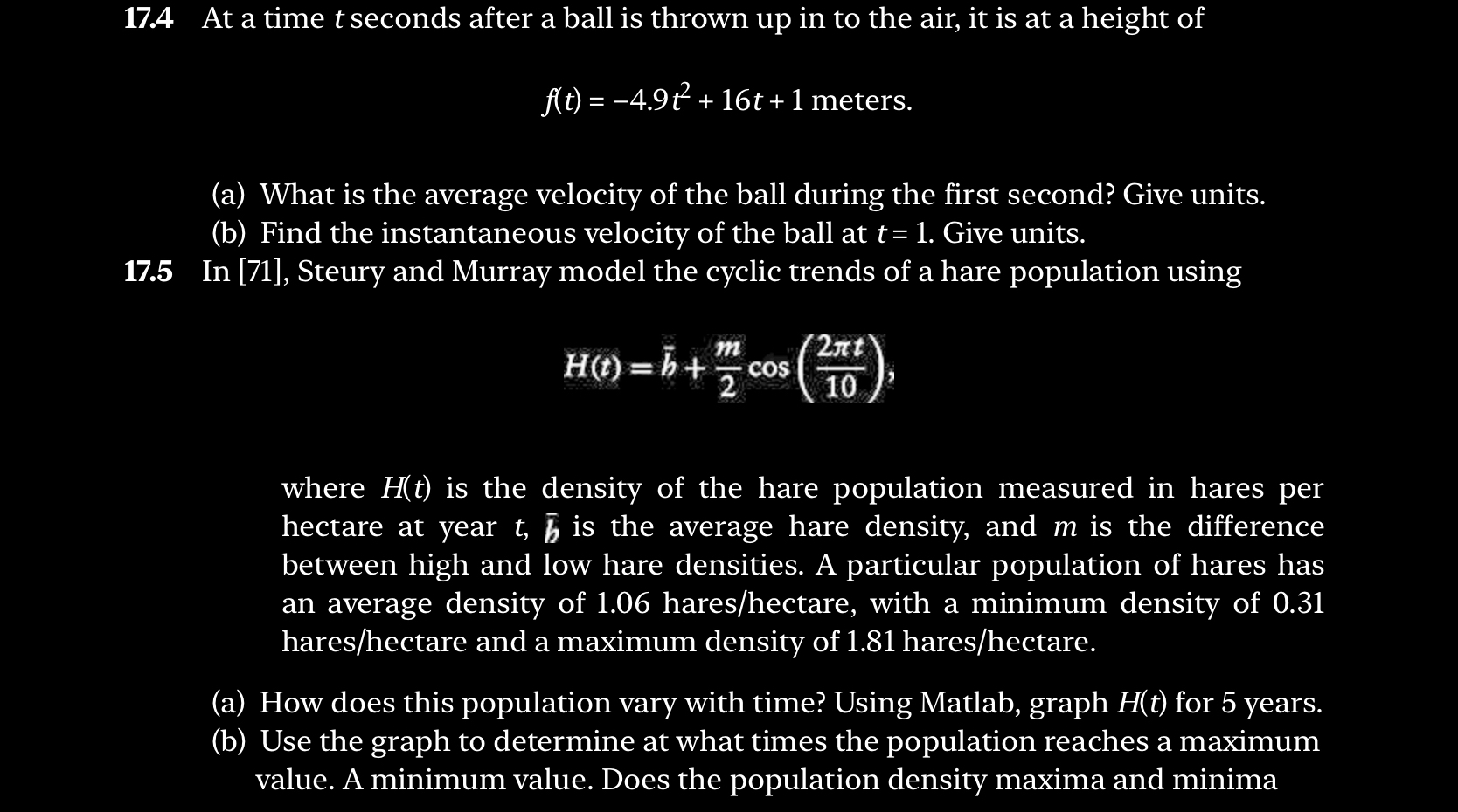 1 7 . 4 At a time t seconds after a ball is