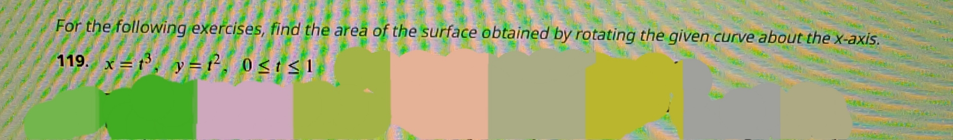 For the following exercises, find the area of the