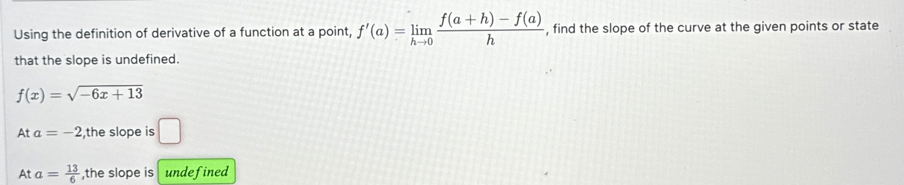 Using the definition of derivative of a function