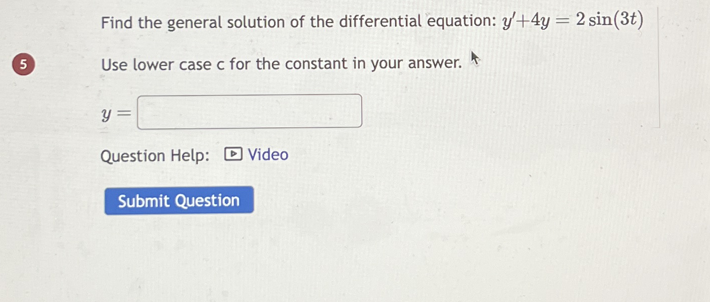 Find the general solution of the differential