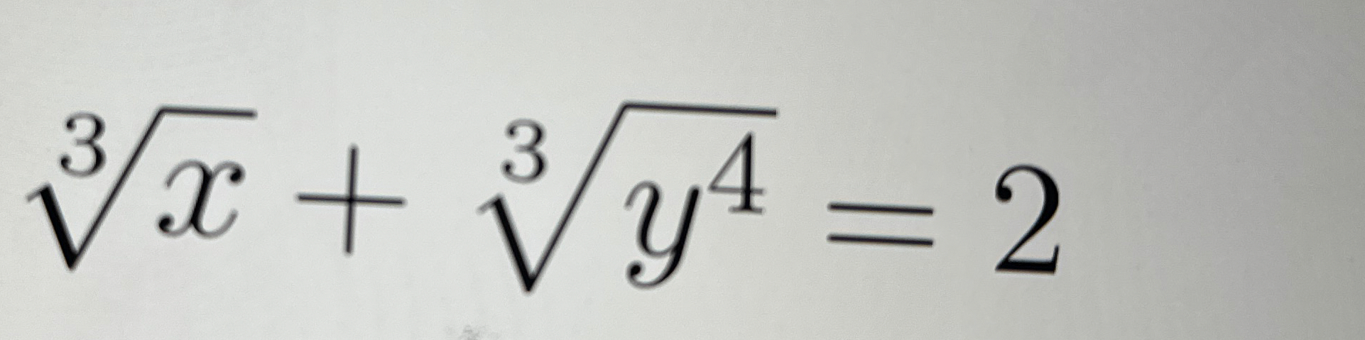 x 3 + y 4 3 = 2 use implicit differentiation