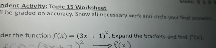 ndent Activity: Topic 1 5 Worksheet Il be graded