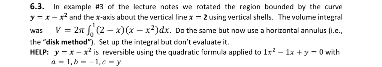 6 . 3 . In example # 3 of the lecture notes we