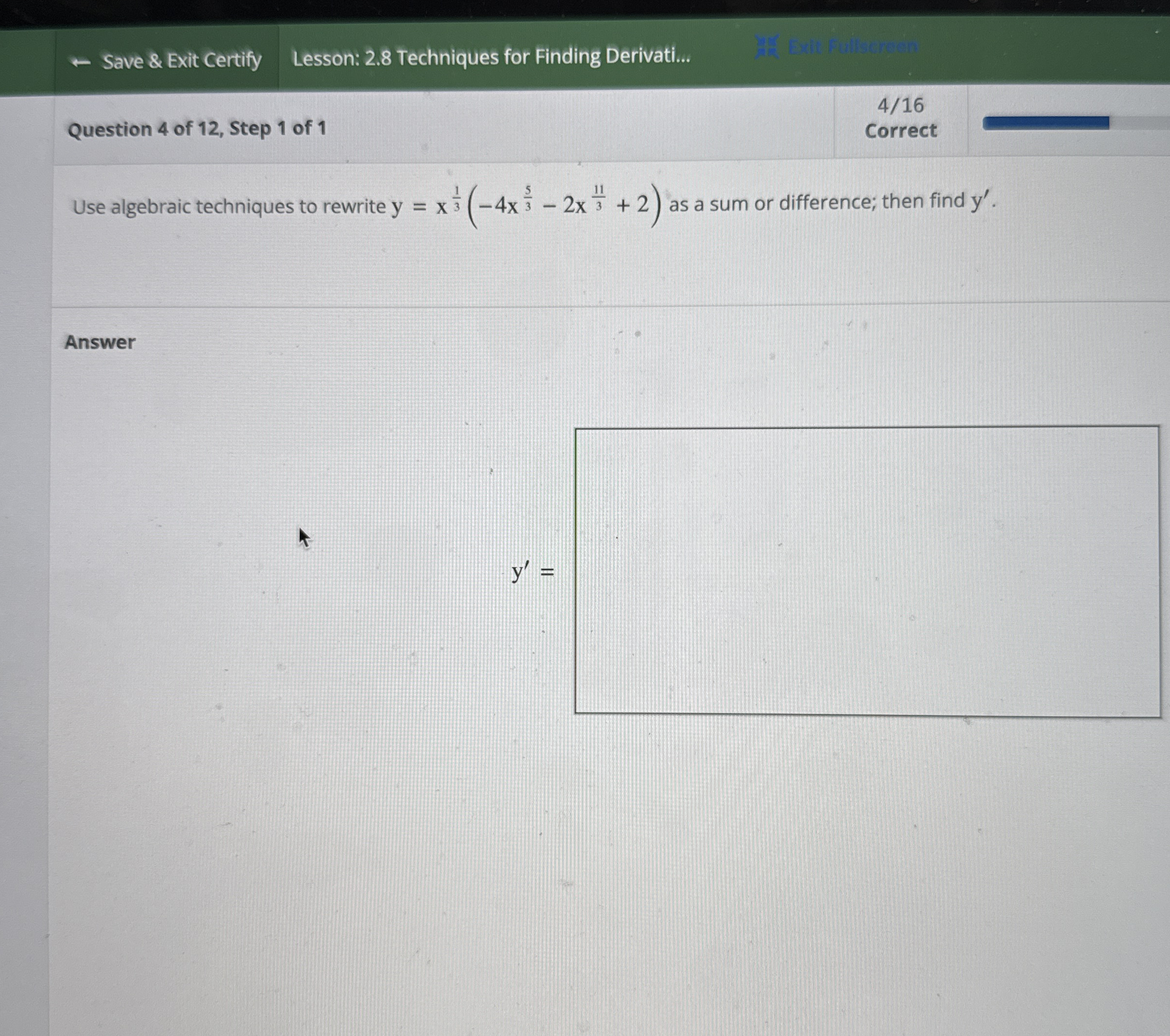 Save & Exit Certify Lesson: 2 . 8 Techniques for