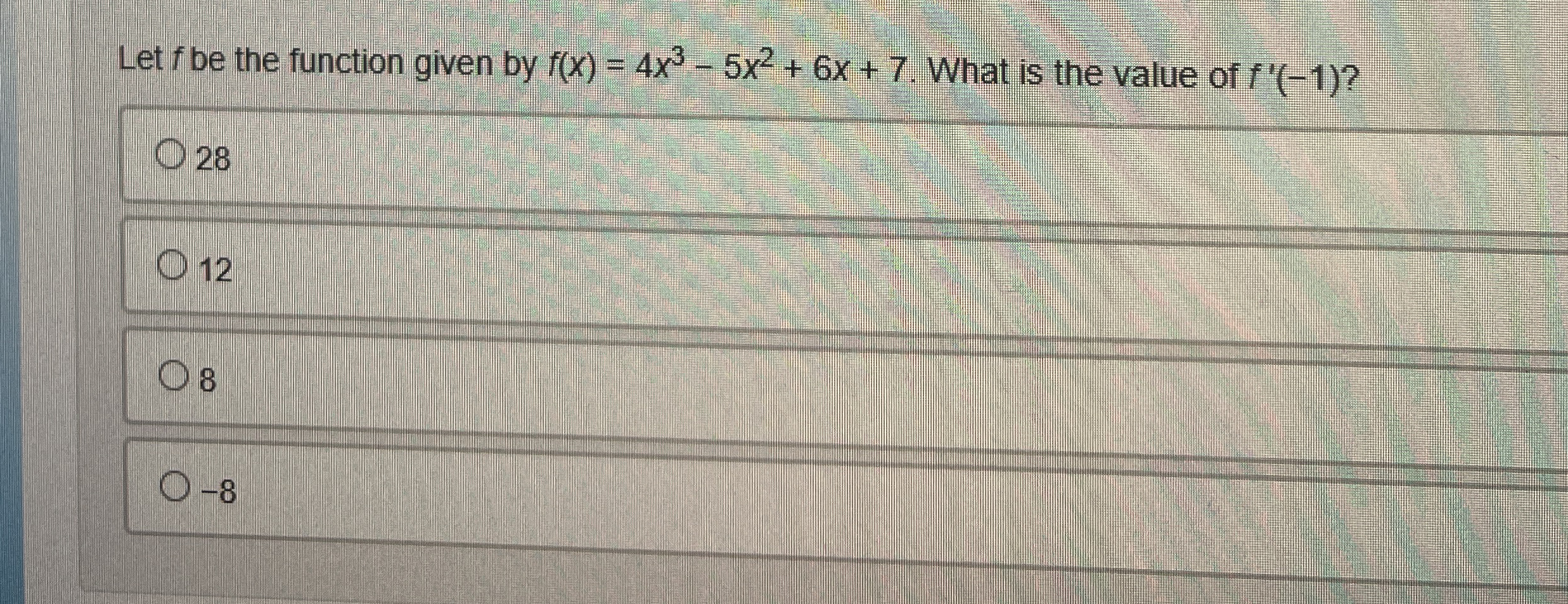 Let f be the function given by f ( x ) = 4 x 3 -