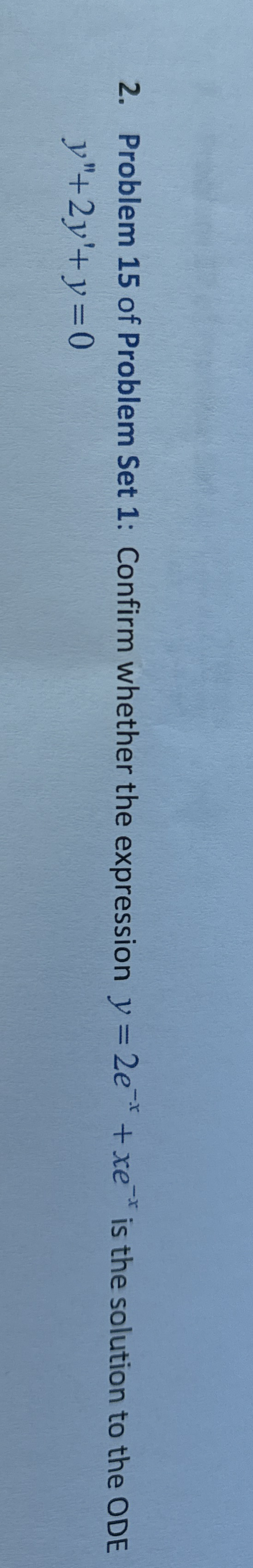 Problem 1 5 of Problem Set 1 : Confirm whether