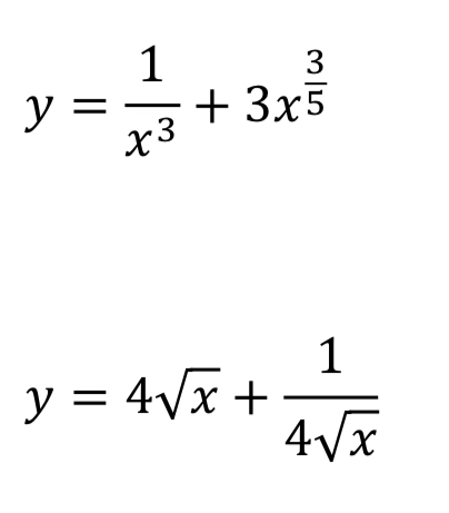 Using the power rule differentiate with respect