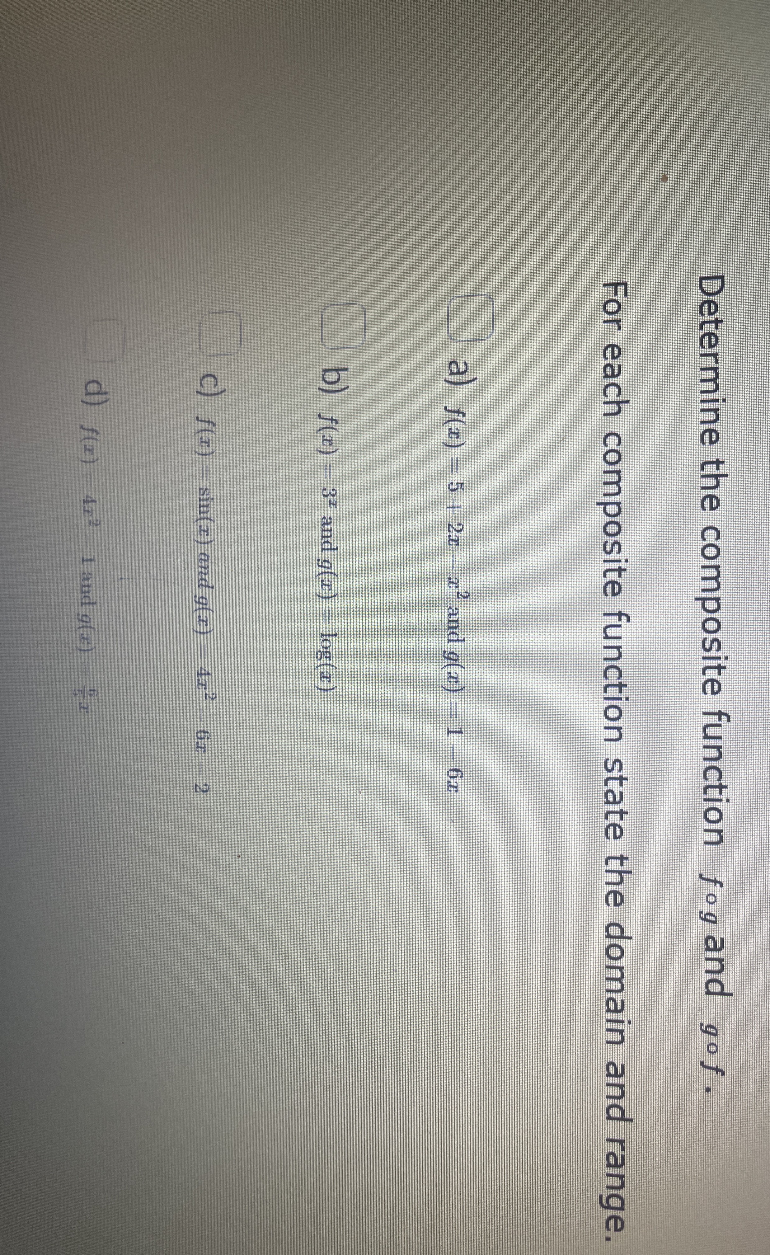 Operations on functions