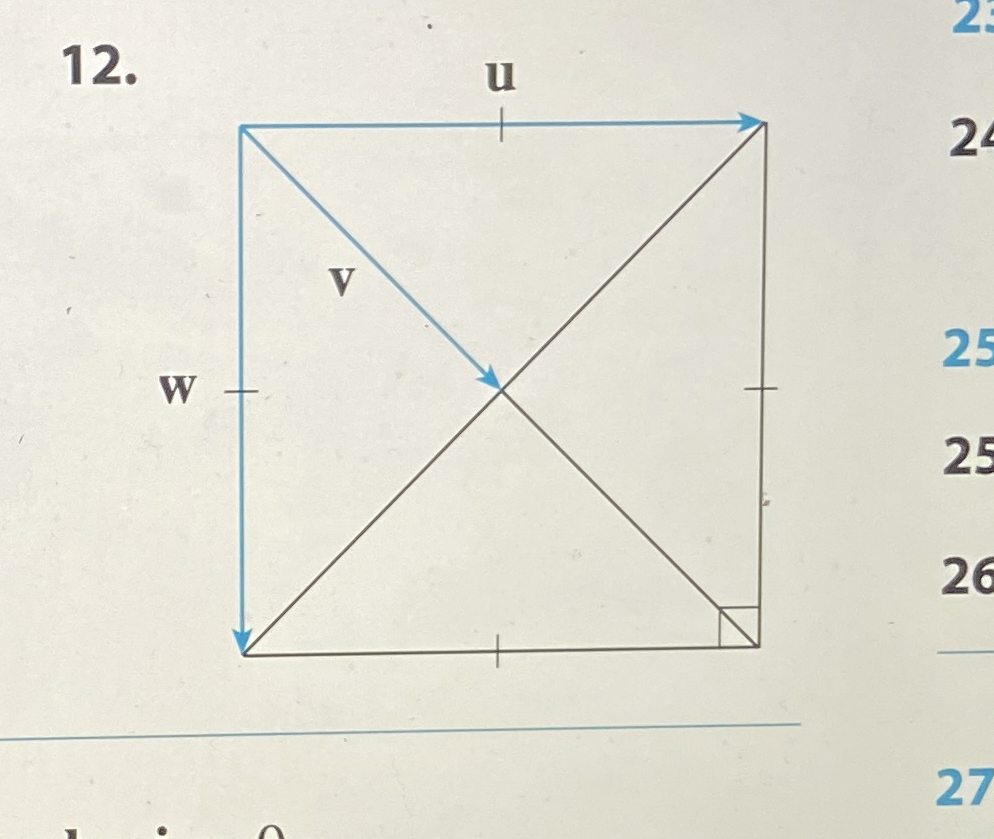 If u is a vector, find u v and u w