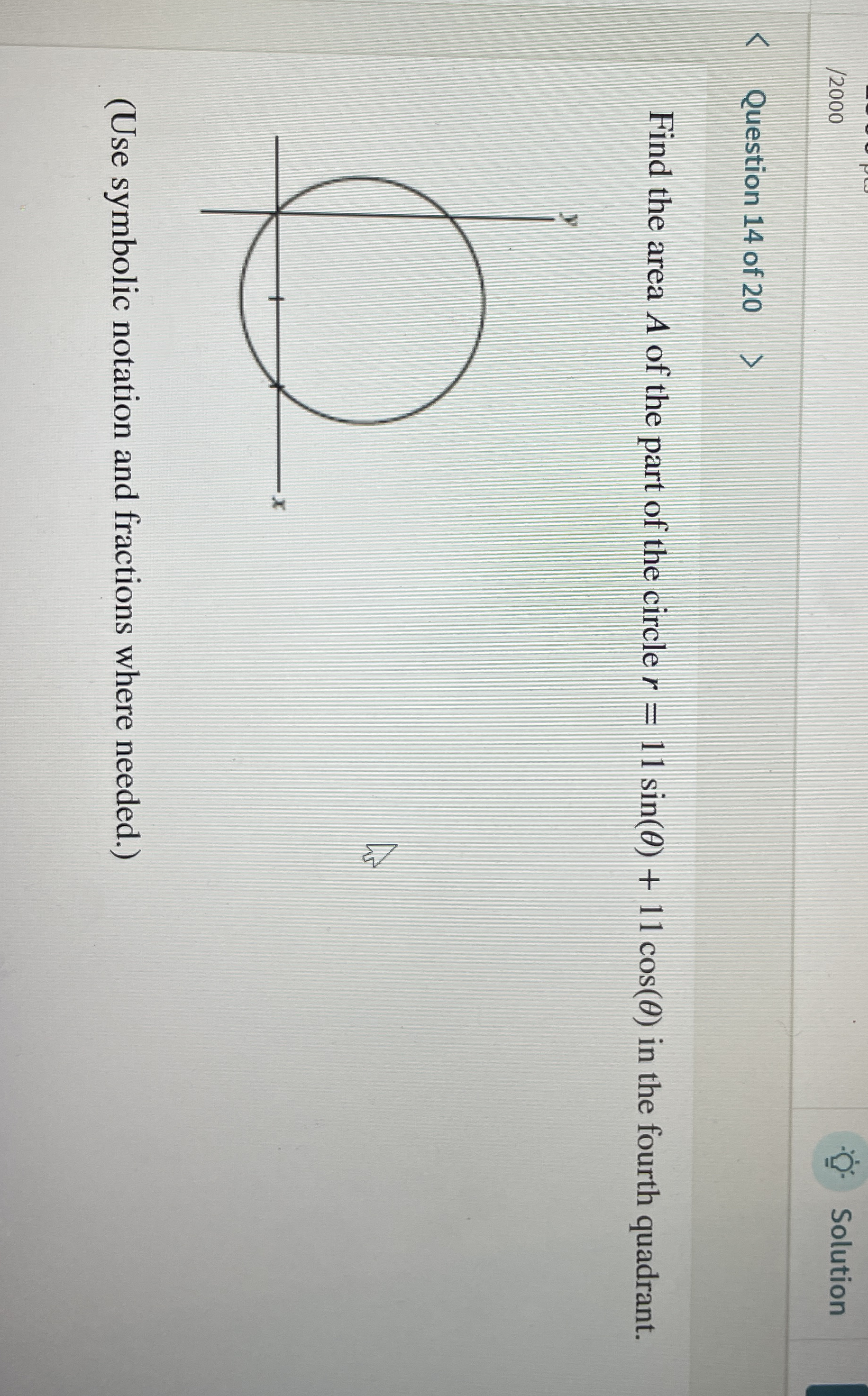 / 2 0 0 0 Solution Question 1 4 of 2 0 Find the