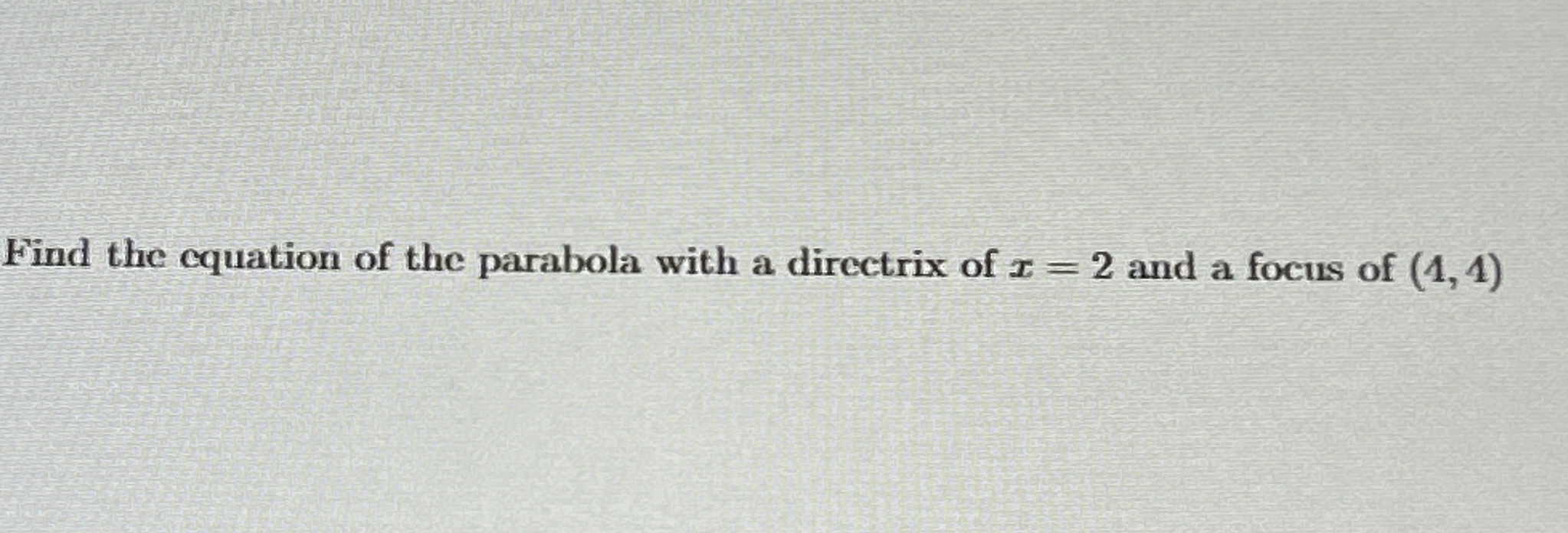 Find the equation of the parabola with a